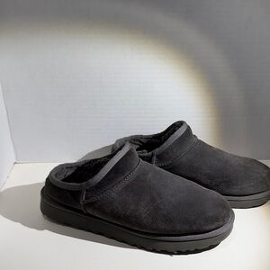 UGG Charcoal Suede Slip-On Clog/Slipper